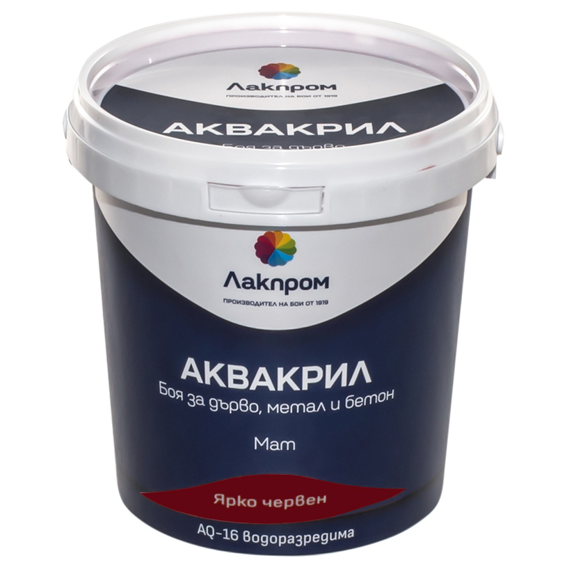 АКВАКРИЛ AQ-16 БОЯ RAL2002 ЧЕРВЕН 700 ML АКВАКРИЛ AQ-16 БОЯ RAL2002 ЧЕРВЕН 700 ML