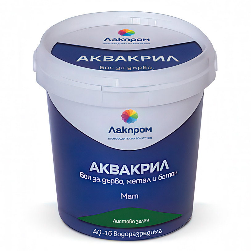АКВАКРИЛ AQ-16 БОЯ RAL 6002 ЗЕЛЕН 700 ML АКВАКРИЛ AQ-16 БОЯ RAL 6002 ЗЕЛЕН 700 ML