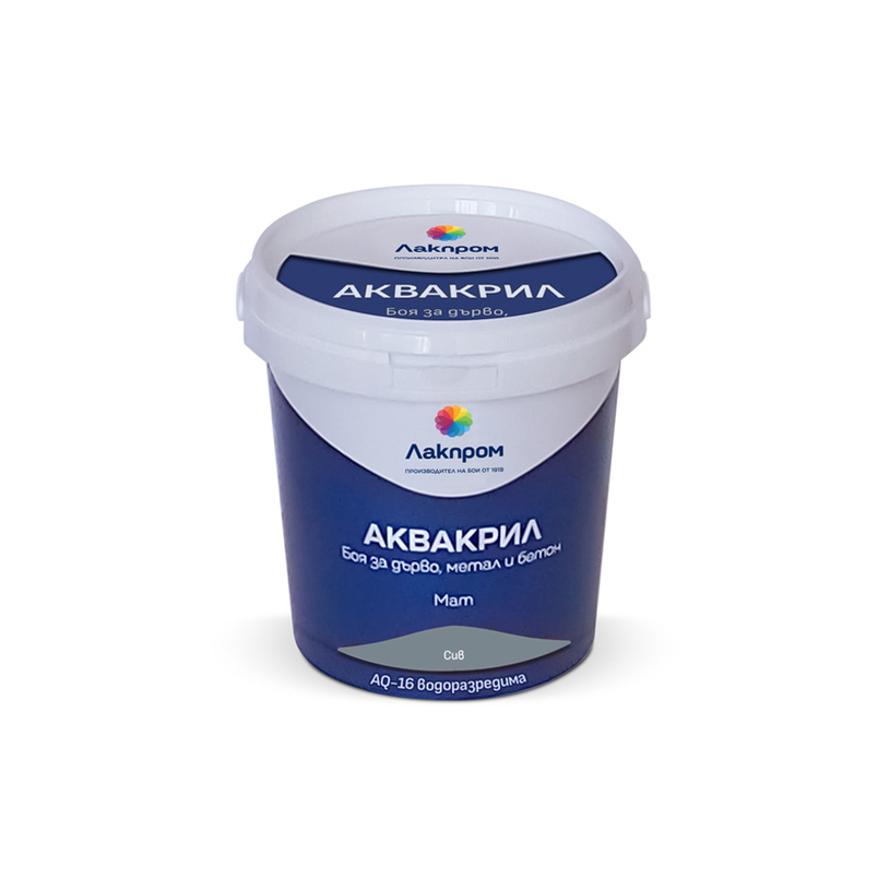 АКВАКРИЛ AQ-16 БОЯ RAL 7040 СИВ 700 ML АКВАКРИЛ AQ-16 БОЯ RAL 7040 СИВ 700 ML