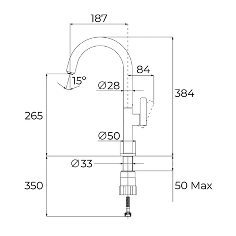 OVAL 915 BK СМЕСИТЕЛ ЗА КУХНЯ OVAL 915 BK СМЕСИТЕЛ ЗА КУХНЯ