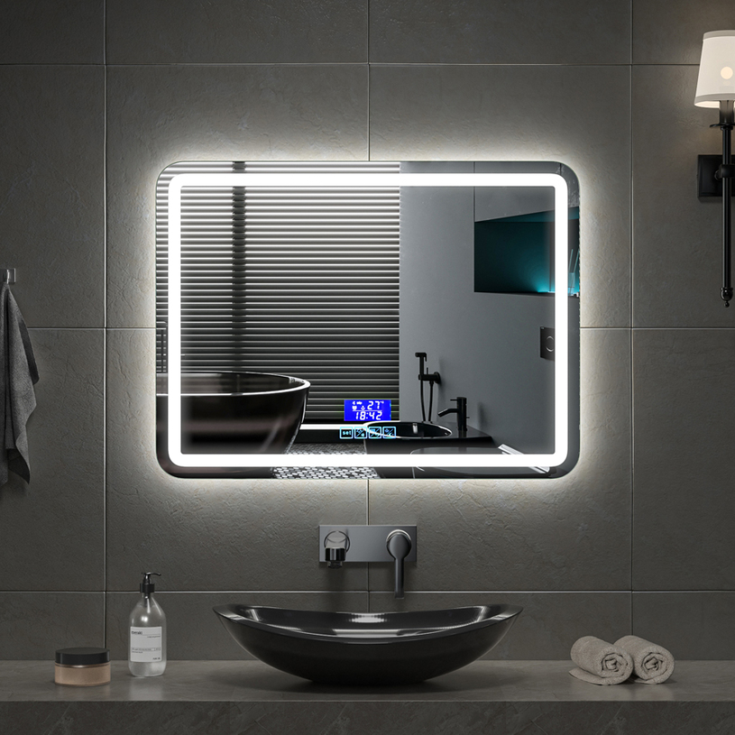 &LED ОГЛЕДАЛО ПРАВОЪГЪЛНО 80X60 &LED ОГЛЕДАЛО ПРАВОЪГЪЛНО 80X60