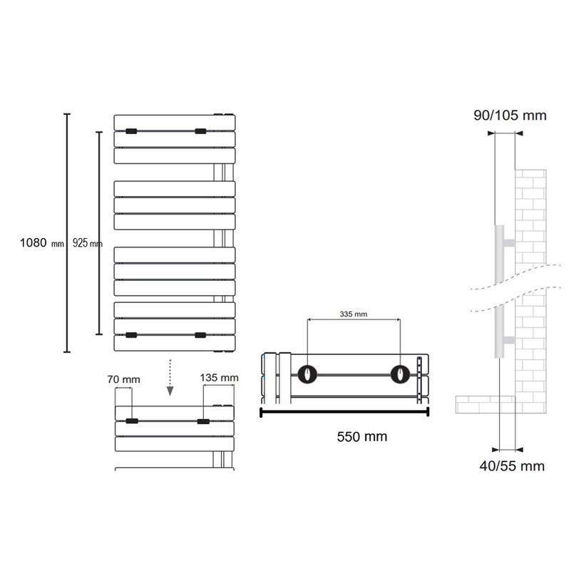 #ЛИРА ЗА Б-Я JASPER1080x550 500W, ЧЕРНА #ЛИРА ЗА Б-Я JASPER1080x550 500W, ЧЕРНА