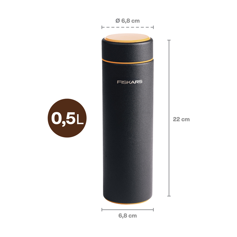 Къмпинг Термо бутилка Fiskars 0.5l blk Къмпинг Термо бутилка Fiskars 0.5l blk