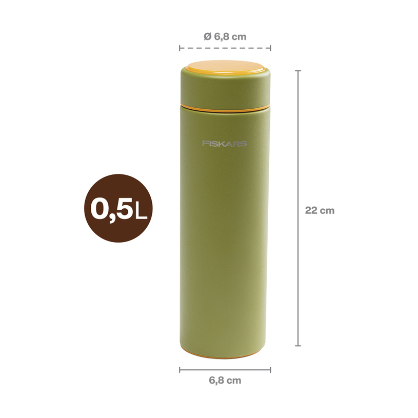 Къмпинг Термо бутилка Fiskars 0.5l grn Къмпинг Термо бутилка Fiskars 0.5l grn