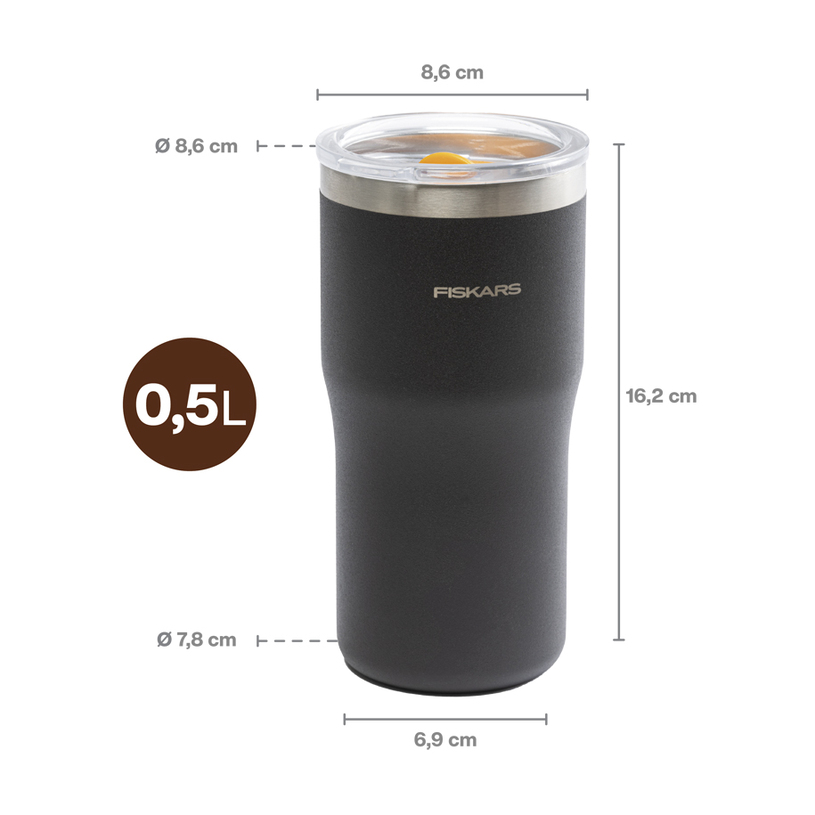 Къмпинг Термо чаша Fiskars 0.5l blk Къмпинг Термо чаша Fiskars 0.5l blk