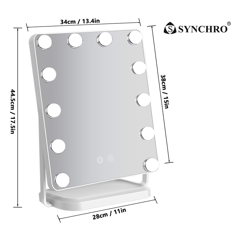 КОЗМ.LED ОГЛЕДАЛО HOLLYWOOD K-HW-RT12B КОЗМ.LED ОГЛЕДАЛО HOLLYWOOD K-HW-RT12B
