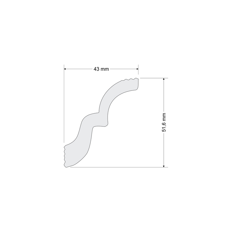 XPS КОРНИЗ LFP 04 2 M 55 БР. КАШОН XPS КОРНИЗ LFP 04 2 M 55 БР. КАШОН