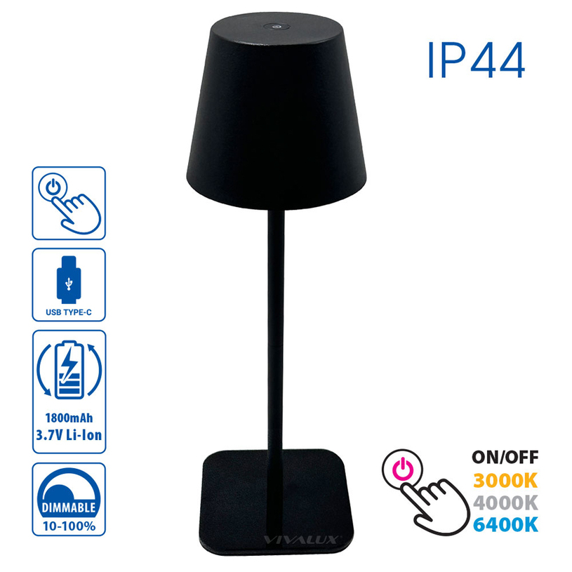LED НАСТОЛНА ЛАМПА 3W ЧЕРНА FRIDA VIVA LED НАСТОЛНА ЛАМПА 3W ЧЕРНА FRIDA VIVA