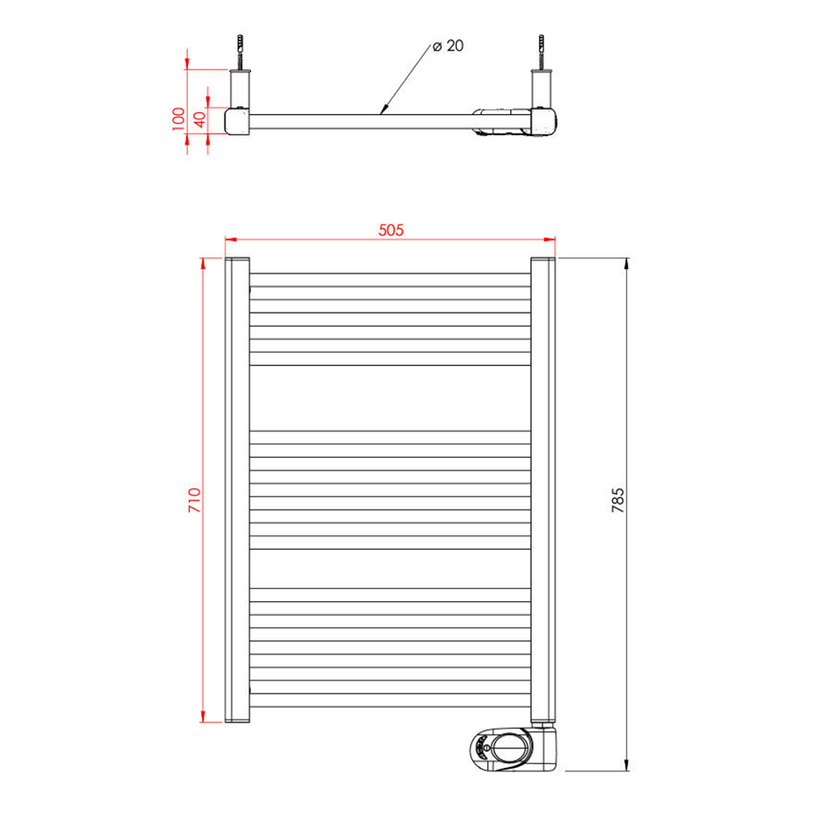 ЕЛ.ЛИРА ЗА БАНЯ NOOR PRO 500W 505X785mm ЕЛ.ЛИРА ЗА БАНЯ NOOR PRO 500W 505X785mm