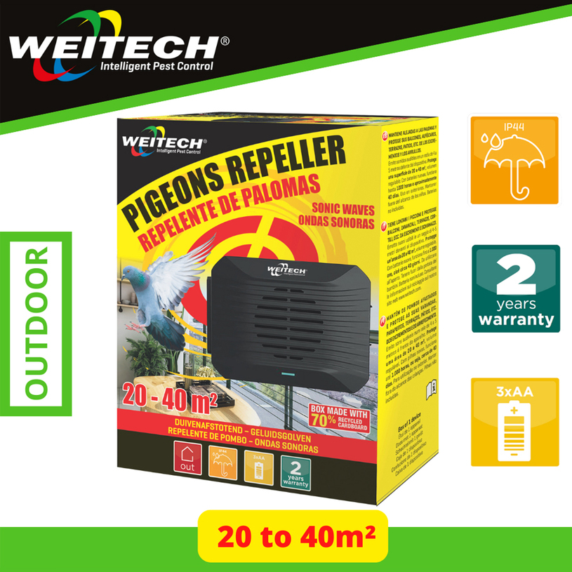 УРЕД ЗА ЗАЩИТА ОТ ГЪЛЪБИ WEITECH IP44 УРЕД ЗА ЗАЩИТА ОТ ГЪЛЪБИ WEITECH IP44