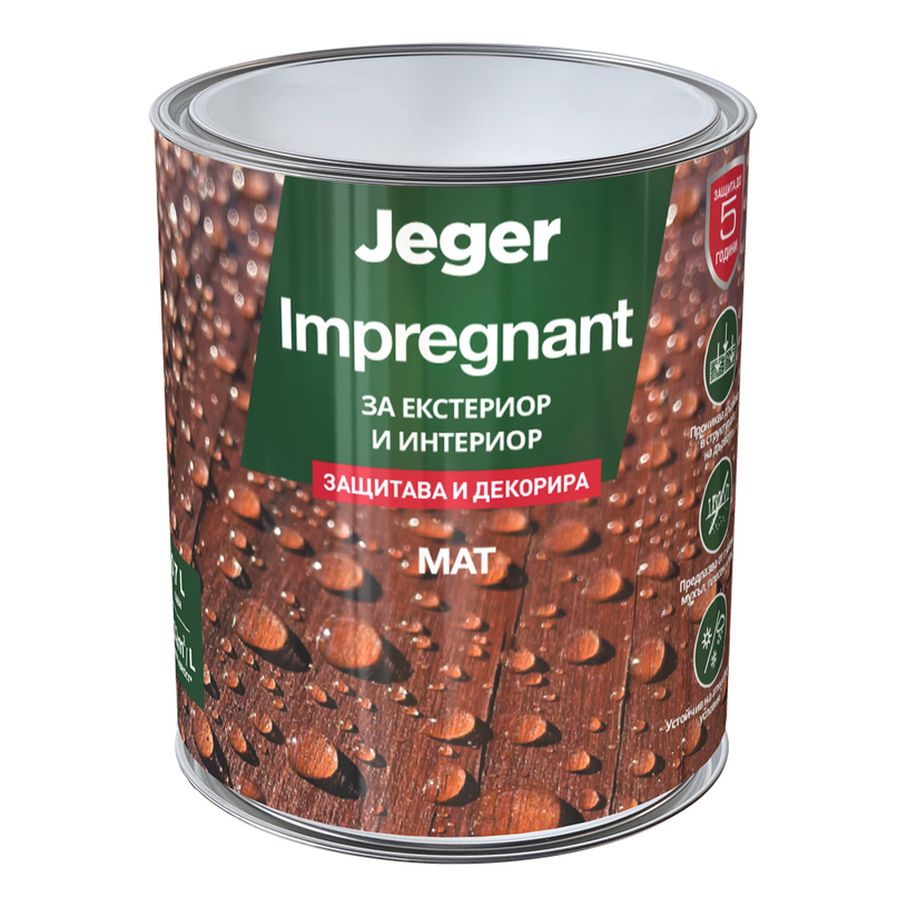 JEGER ИМПРЕГНАНТ ЗА ДЪРВО МАХАГОН 5 L JEGER ИМПРЕГНАНТ ЗА ДЪРВО МАХАГОН 5 L