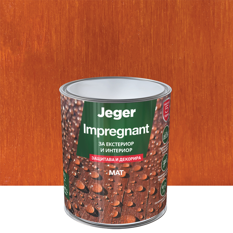 JEGER ИМПРЕГНАНТ ЗА ДЪРВО МАХАГОН 5 L JEGER ИМПРЕГНАНТ ЗА ДЪРВО МАХАГОН 5 L