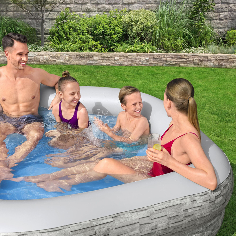 БАСЕЙН 213x206x53 BESTW 54423 Stone Pool БАСЕЙН 213x206x53 BESTW 54423 Stone Pool