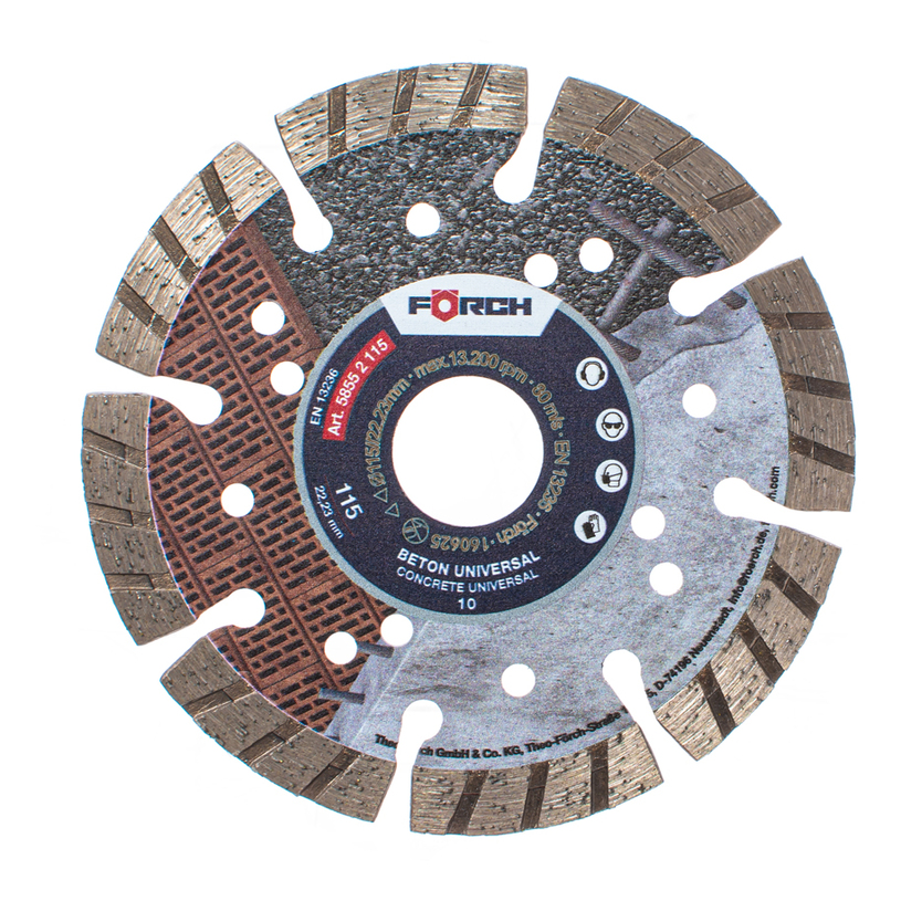 FORCH ДИАМАНТЕН ДИСК UNIVERSAL DTS 115 FORCH ДИАМАНТЕН ДИСК UNIVERSAL DTS 115