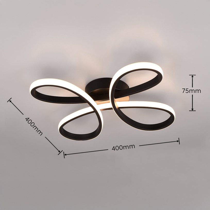 LED ПЛАФОН FLY 22W 2600LM 3K ЧЕРЕН TRIO LED ПЛАФОН FLY 22W 2600LM 3K ЧЕРЕН TRIO