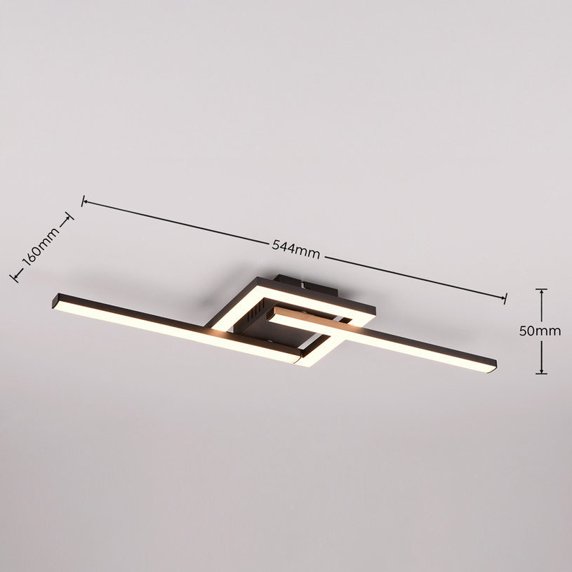 LED ПЛАФОН VIALE 17W 1860LM 3K ЧЕРЕН RL LED ПЛАФОН VIALE 17W 1860LM 3K ЧЕРЕН RL