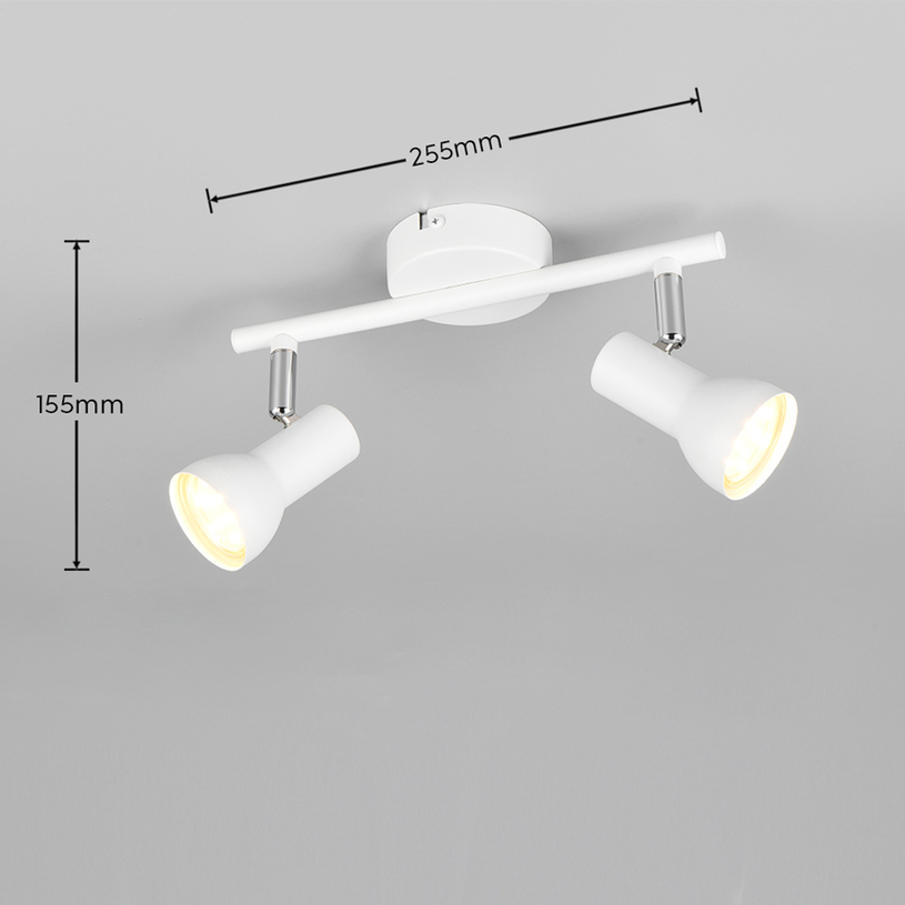 СПОТ CANTAR 2XGU10 БЯЛ RL СПОТ CANTAR 2XGU10 БЯЛ RL