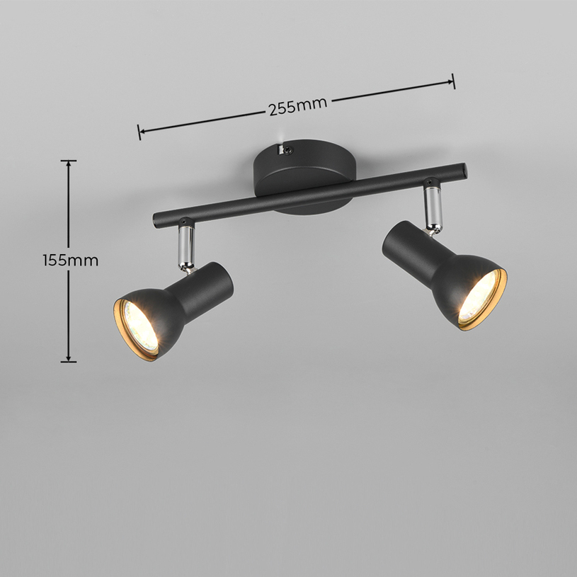 СПОТ CANTAR 2XGU10 ЧЕРЕН RL СПОТ CANTAR 2XGU10 ЧЕРЕН RL