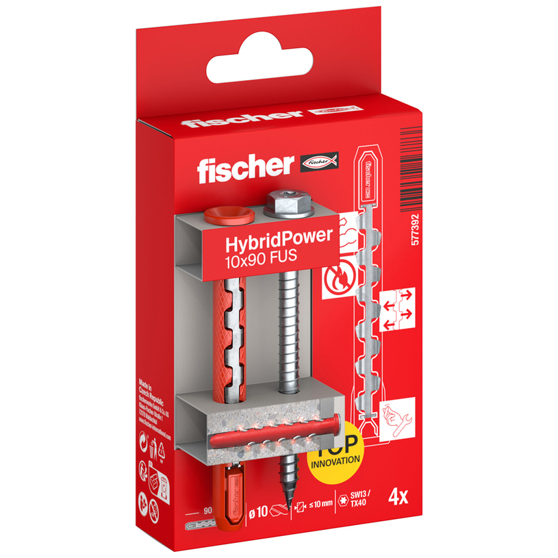 FISCHER ХИБР.РАМК.ДЮБ.С ВИНТ 10x90 FUS K FISCHER ХИБР.РАМК.ДЮБ.С ВИНТ 10x90 FUS K