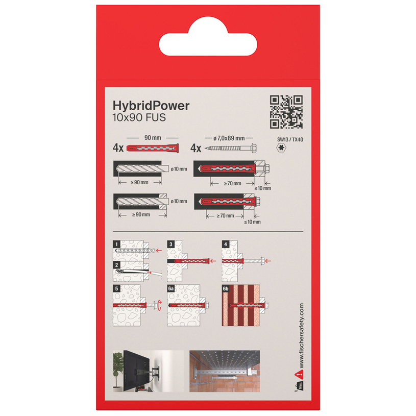 FISCHER ХИБР.РАМК.ДЮБ.С ВИНТ 10x90 FUS K FISCHER ХИБР.РАМК.ДЮБ.С ВИНТ 10x90 FUS K