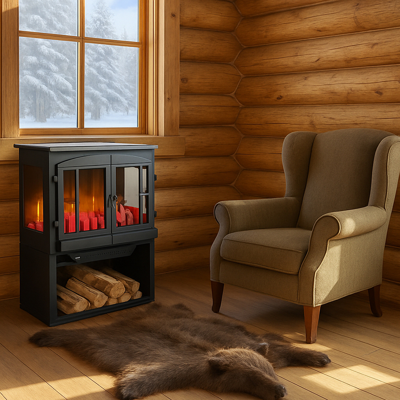 Ел. печка VILAGE 2000w с пламък Ел. печка VILAGE 2000w с пламък