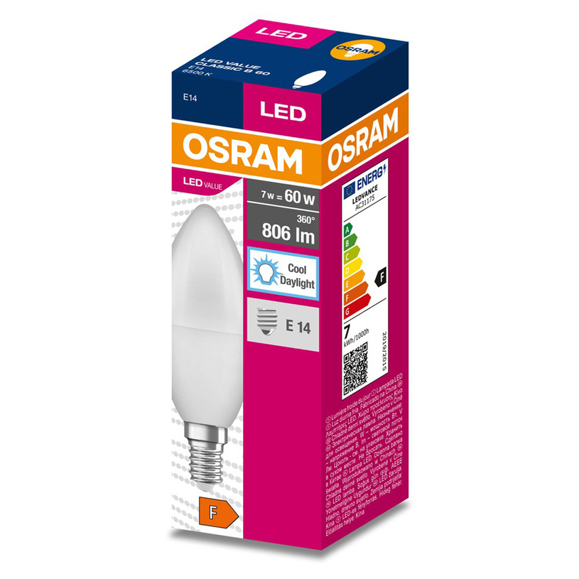 LED КРУШКА СВЕЩ Е14 7W 6500K OSRAM LED КРУШКА СВЕЩ Е14 7W 6500K OSRAM