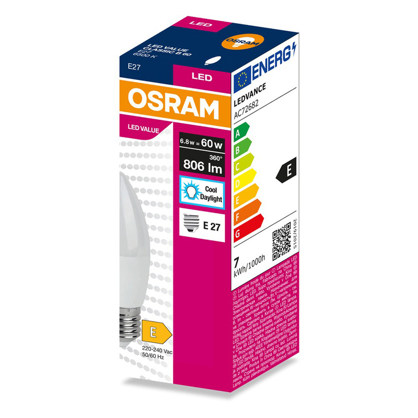 LED КРУШКА СВЕЩ Е27 6.8W 4000K OSRAM LED КРУШКА СВЕЩ Е27 6.8W 4000K OSRAM