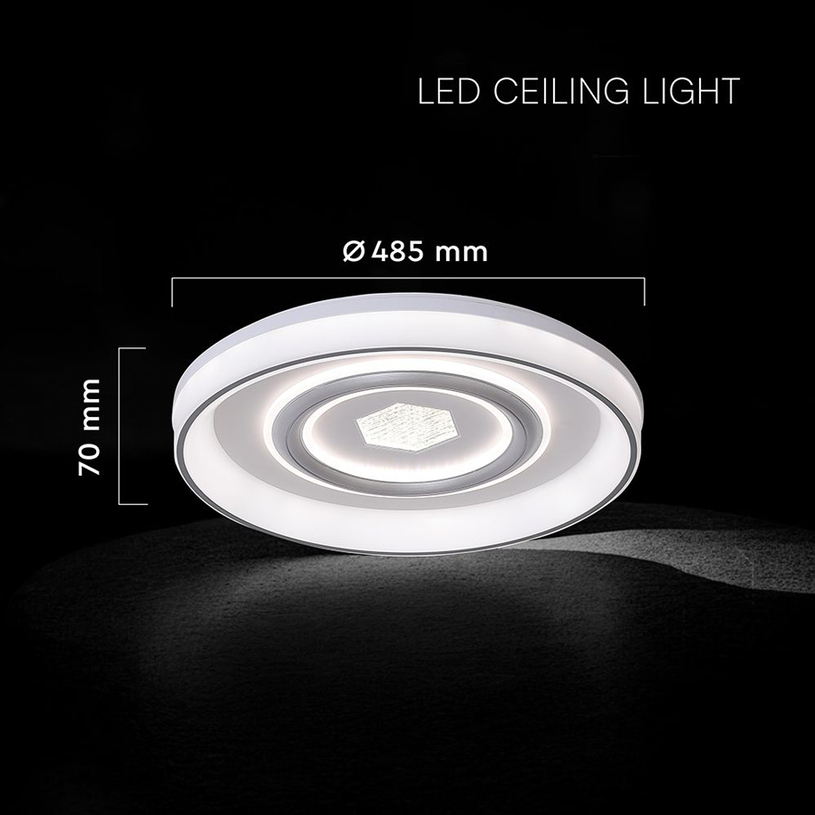 LED ПЛАФОН 55W 48.5СМ 3CCT БЯЛ ДУ V-TAC LED ПЛАФОН 55W 48.5СМ 3CCT БЯЛ ДУ V-TAC