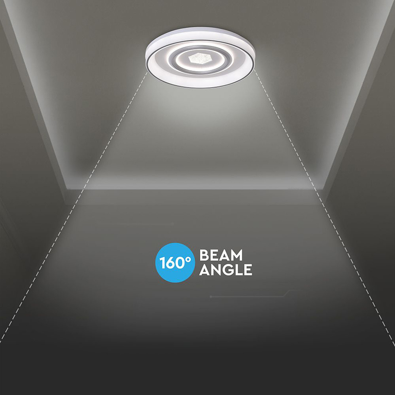 LED ПЛАФОН 55W 48.5СМ 3CCT БЯЛ ДУ V-TAC LED ПЛАФОН 55W 48.5СМ 3CCT БЯЛ ДУ V-TAC