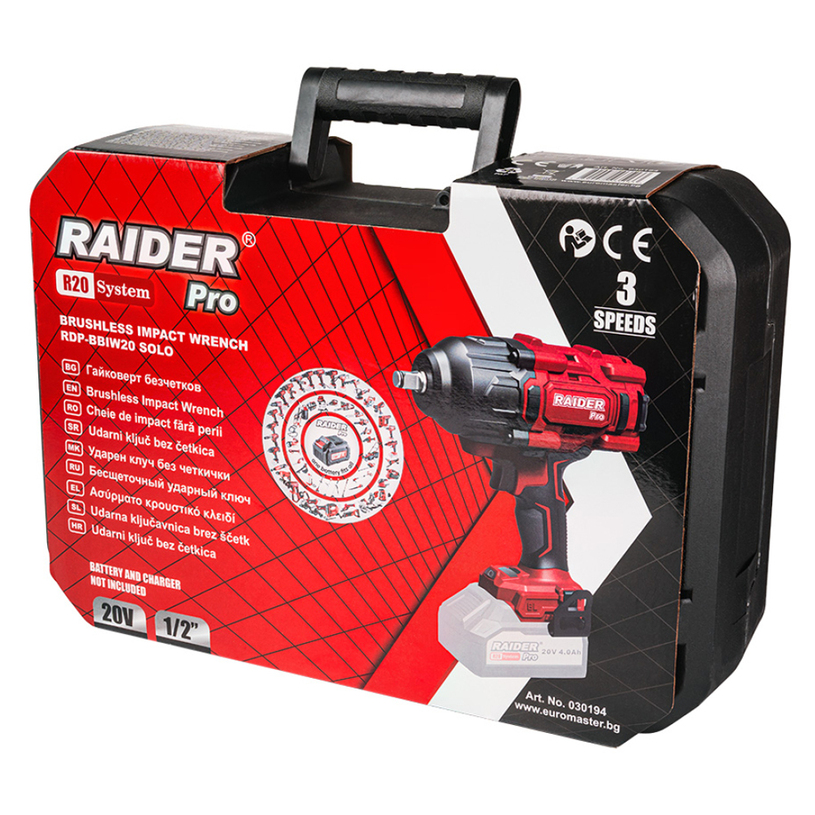 RAIDER АКУМ.БЕЗЧ.ГАЙКОВЕРТ RDP-BBIW20 RAIDER АКУМ.БЕЗЧ.ГАЙКОВЕРТ RDP-BBIW20