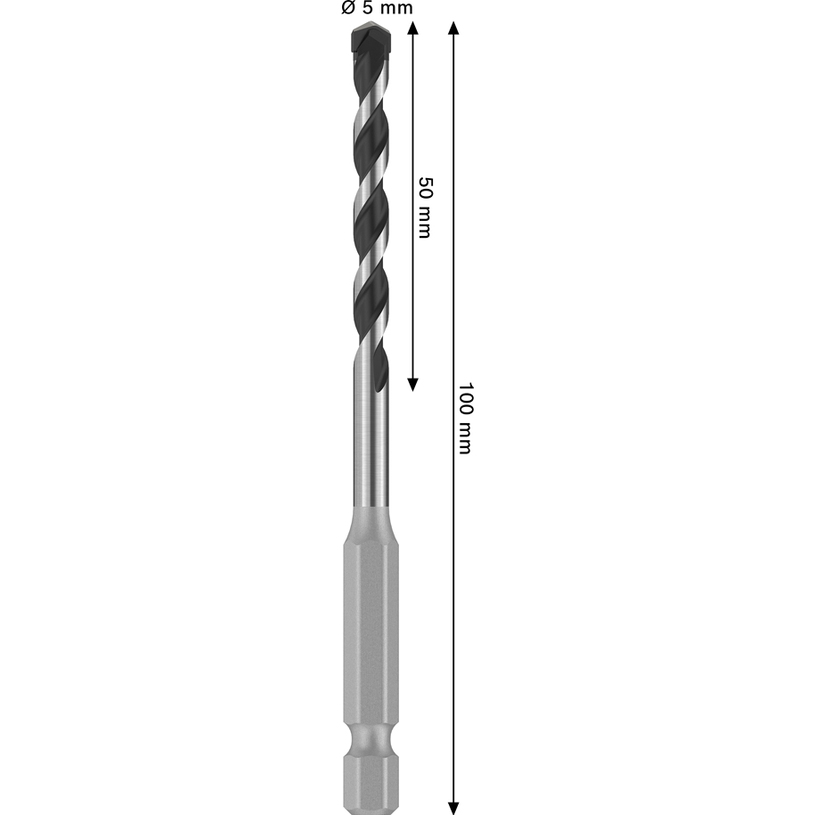 BOSCH PRO СВРЕДЛО HEX-5 5x50x100 MM BOSCH PRO СВРЕДЛО HEX-5 5x50x100 MM