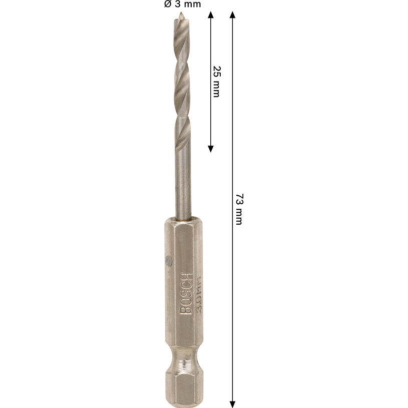 BOSCH PRO HSS СВРЕДЛО ЗА ДЪРВО HEX 3x74 BOSCH PRO HSS СВРЕДЛО ЗА ДЪРВО HEX 3x74