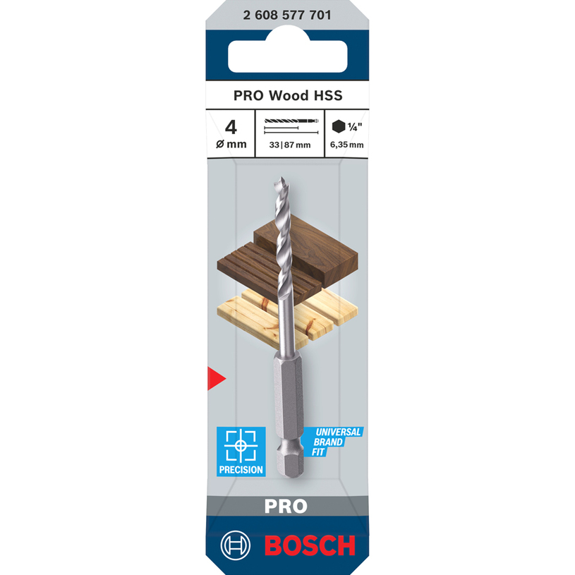 BOSCH PRO HSS СВРЕДЛО ЗА ДЪРВО HEX 4x88 BOSCH PRO HSS СВРЕДЛО ЗА ДЪРВО HEX 4x88