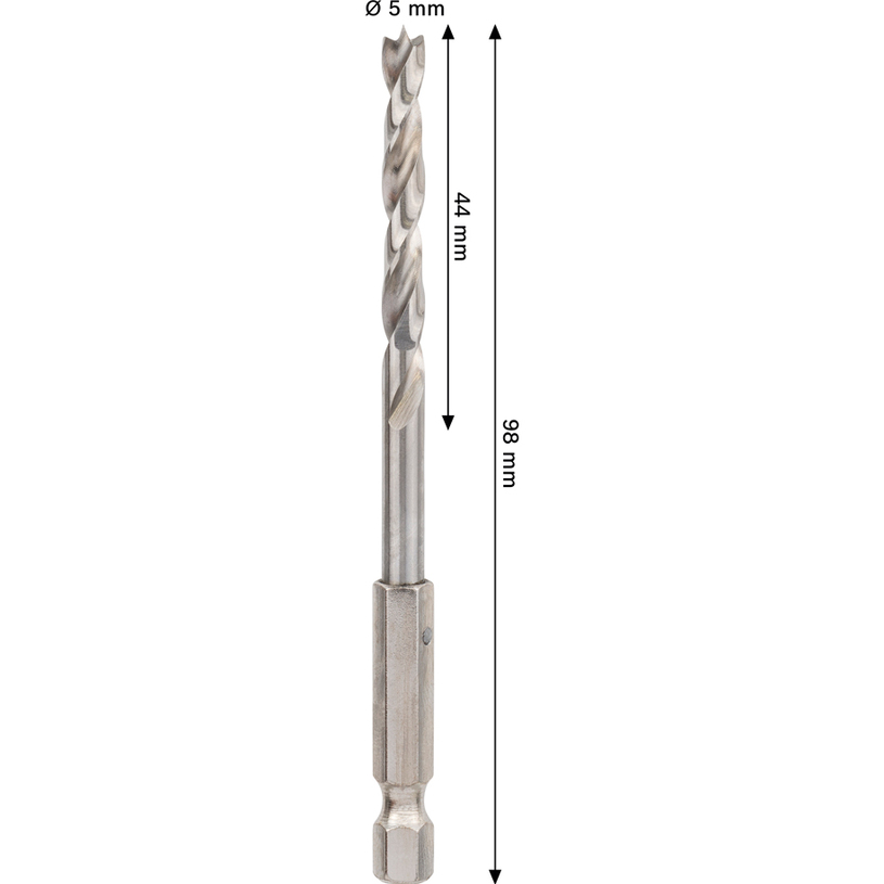 BOSCH PRO HSS СВРЕДЛО ЗА ДЪРВО HEX 5x99 BOSCH PRO HSS СВРЕДЛО ЗА ДЪРВО HEX 5x99