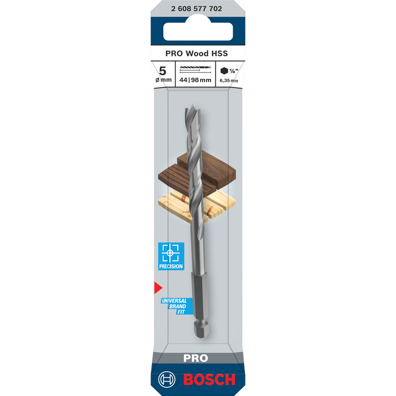 BOSCH PRO HSS СВРЕДЛО ЗА ДЪРВО HEX 5x99 BOSCH PRO HSS СВРЕДЛО ЗА ДЪРВО HEX 5x99