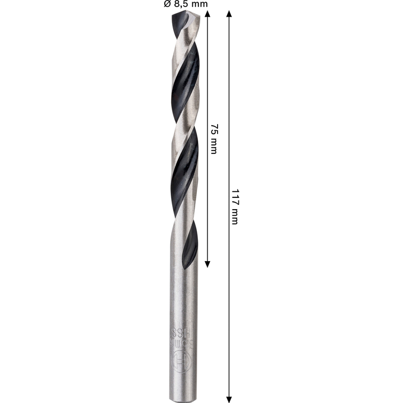 BOSCH СВРЕДЛО ЗА МЕТАЛ HSS 8,5x75x117 MM BOSCH СВРЕДЛО ЗА МЕТАЛ HSS 8,5x75x117 MM