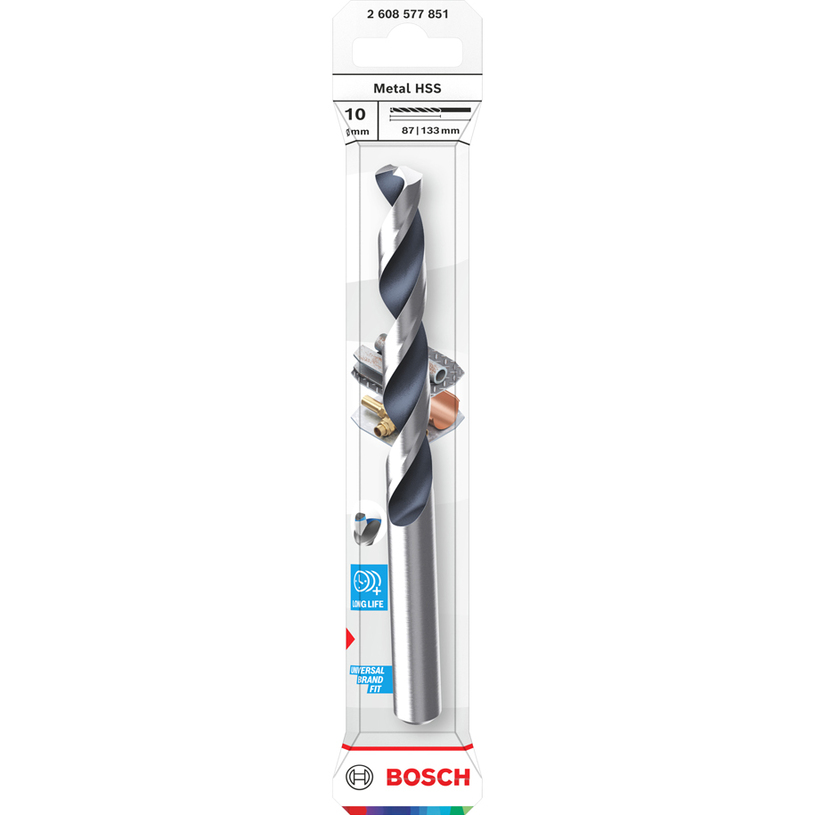 BOSCH СВРЕДЛО ЗА МЕТАЛ HSS 10x87x133 MM BOSCH СВРЕДЛО ЗА МЕТАЛ HSS 10x87x133 MM