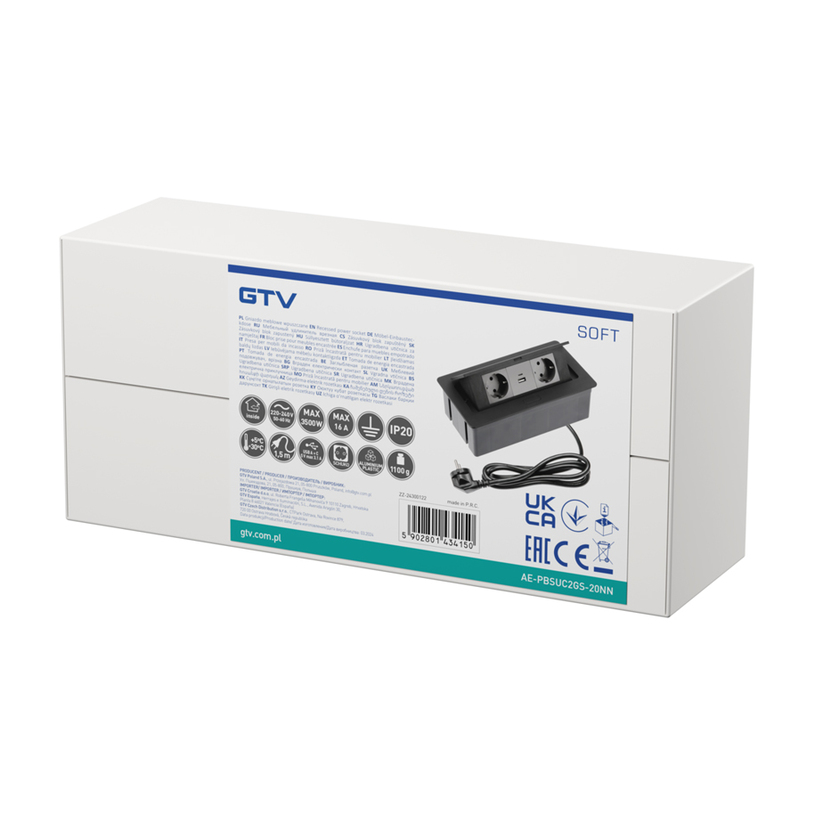 РАЗКЛ. ЗА ВГРАЖД. 2ГН. 2XUSB A+C ЧЕРЕН РАЗКЛ. ЗА ВГРАЖД. 2ГН. 2XUSB A+C ЧЕРЕН