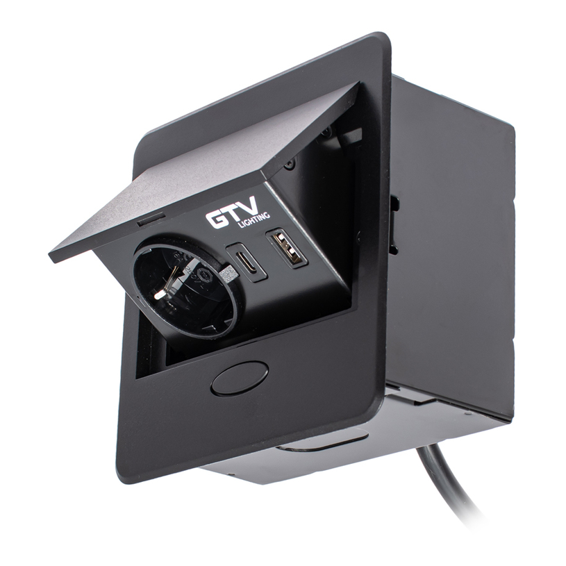 РАЗКЛ. ЗА ВГРАЖД. 1ГН USB A+C 1.5M ЧЕРЕН РАЗКЛ. ЗА ВГРАЖД. 1ГН USB A+C 1.5M ЧЕРЕН