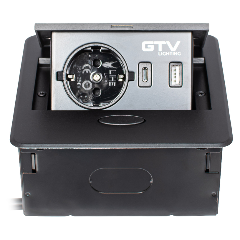 РАЗКЛ. ЗА ВГРАЖД. 1ГН USB A+C 1.5M ЧЕРЕН РАЗКЛ. ЗА ВГРАЖД. 1ГН USB A+C 1.5M ЧЕРЕН