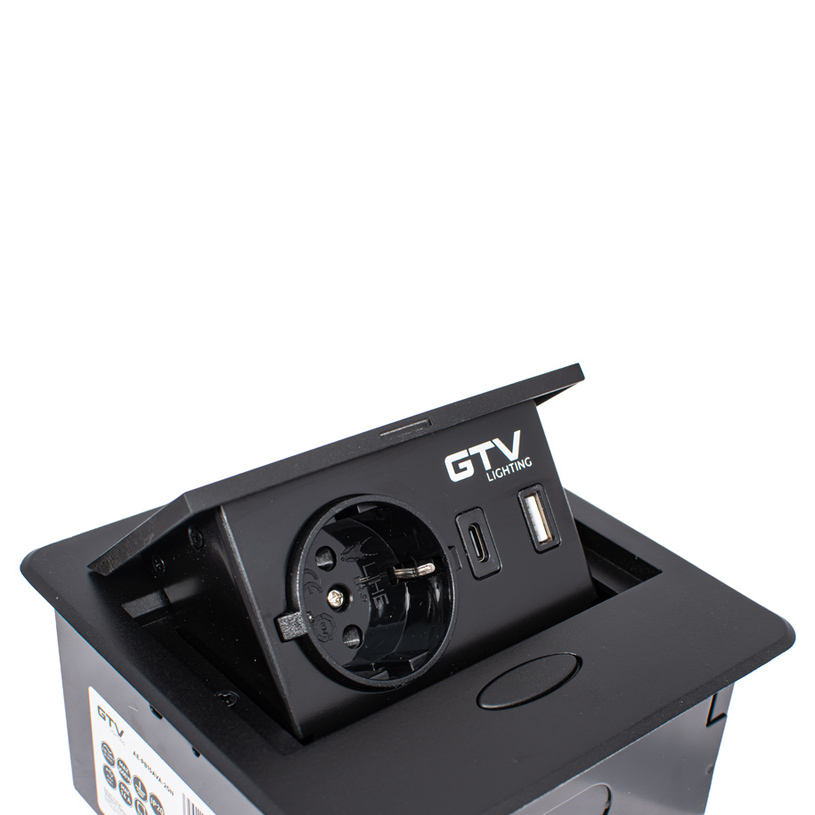 РАЗКЛ. ЗА ВГРАЖД. 1ГН USB A+C 1.5M ЧЕРЕН РАЗКЛ. ЗА ВГРАЖД. 1ГН USB A+C 1.5M ЧЕРЕН