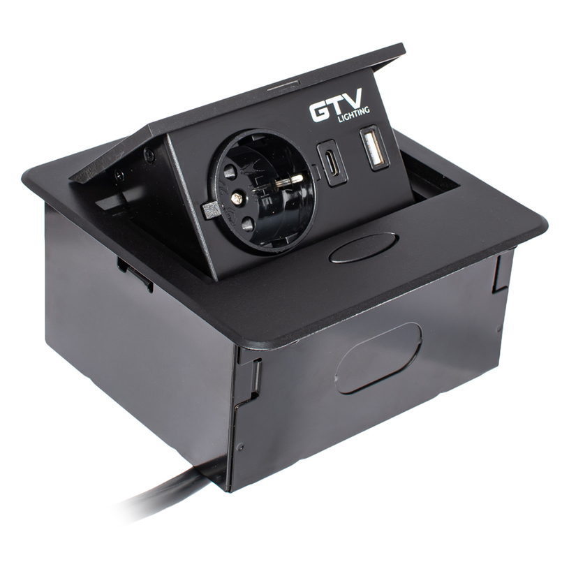 РАЗКЛ. ЗА ВГРАЖД. 1ГН USB A+C 1.5M ЧЕРЕН РАЗКЛ. ЗА ВГРАЖД. 1ГН USB A+C 1.5M ЧЕРЕН