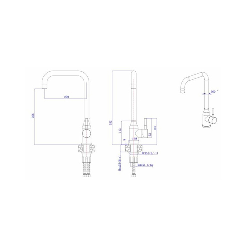 СМЕСИТЕЛ ЗА КУХНЯ 7107005 СИВ СМЕСИТЕЛ ЗА КУХНЯ 7107005 СИВ