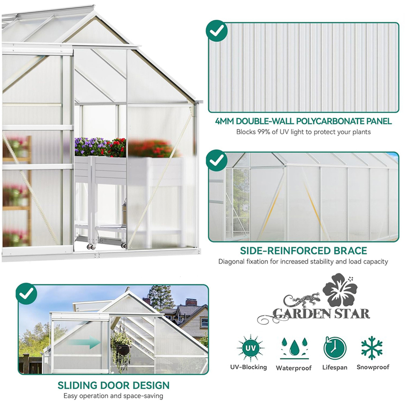 #Поликарбонатна оранжерия 190x190x195cm #Поликарбонатна оранжерия 190x190x195cm