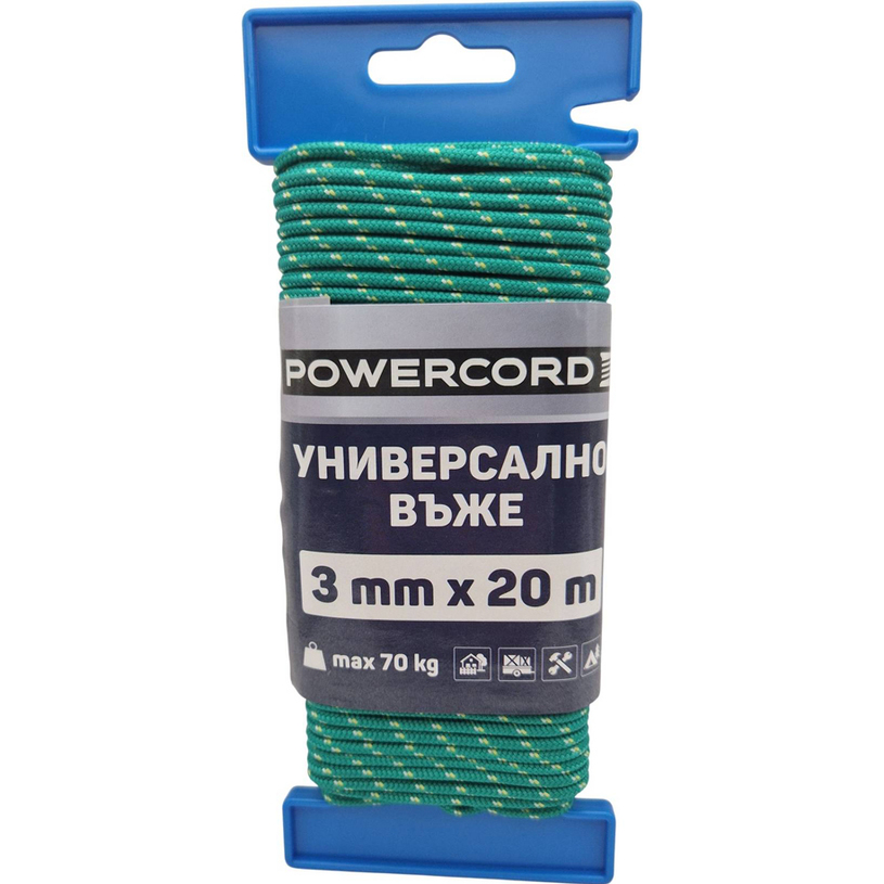 УНИВЕРСАЛНО ВЪЖЕ 3.0Х20М ДЪРЖАЧ ЗЕЛЕНО УНИВЕРСАЛНО ВЪЖЕ 3.0Х20М ДЪРЖАЧ ЗЕЛЕНО