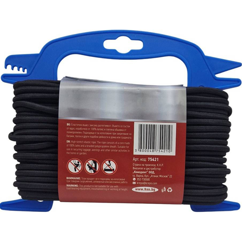 ЕЛАСТИЧНО ВЪЖЕ 4.0ММХ20М ЧЕРНО ЕЛАСТИЧНО ВЪЖЕ 4.0ММХ20М ЧЕРНО