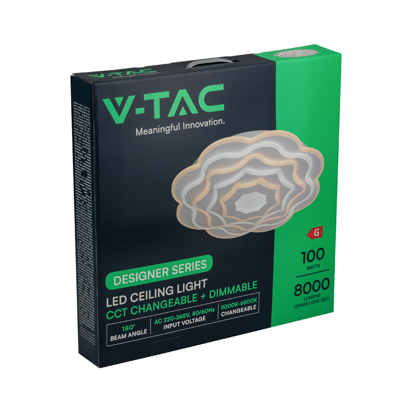LED ПЛАФОН 100W ДУ БЯЛ 84050 V-TAC^^ LED ПЛАФОН 100W ДУ БЯЛ 84050 V-TAC^^
