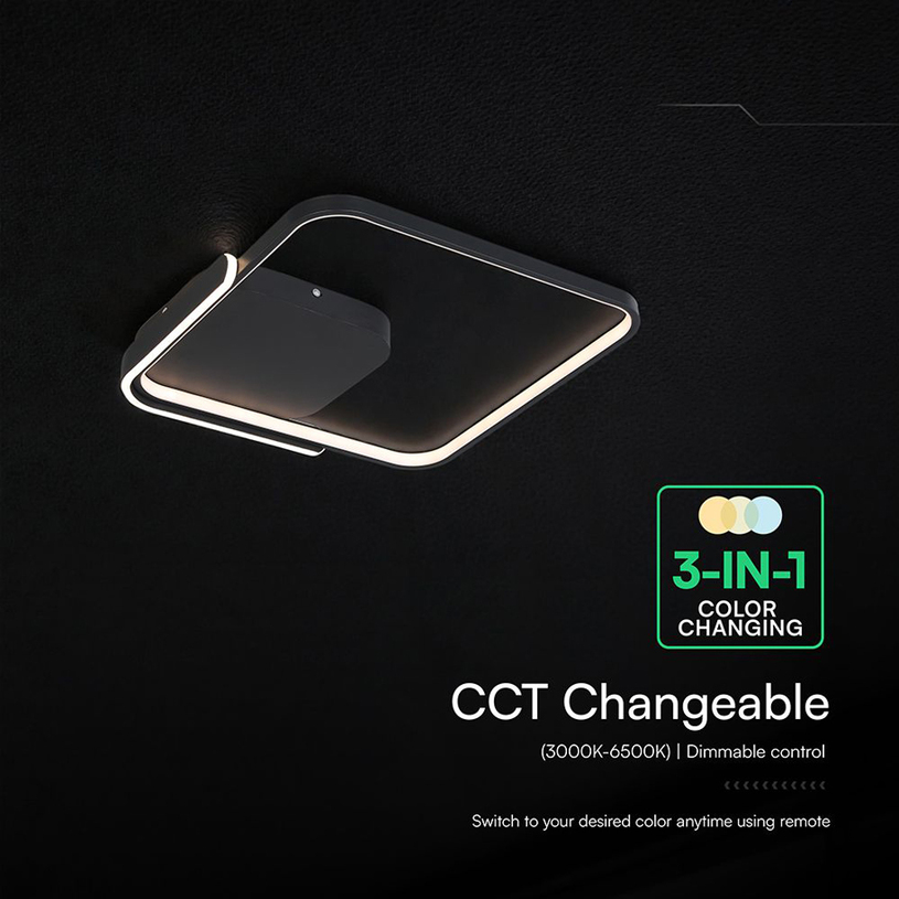 LED ПЛАФОН 75W ДУ ЧЕРЕН КВАДРАТ V-TAC LED ПЛАФОН 75W ДУ ЧЕРЕН КВАДРАТ V-TAC