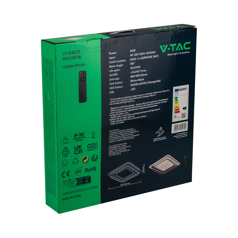 LED ПЛАФОН 75W ДУ 84033 V-TAC^ LED ПЛАФОН 75W ДУ 84033 V-TAC^