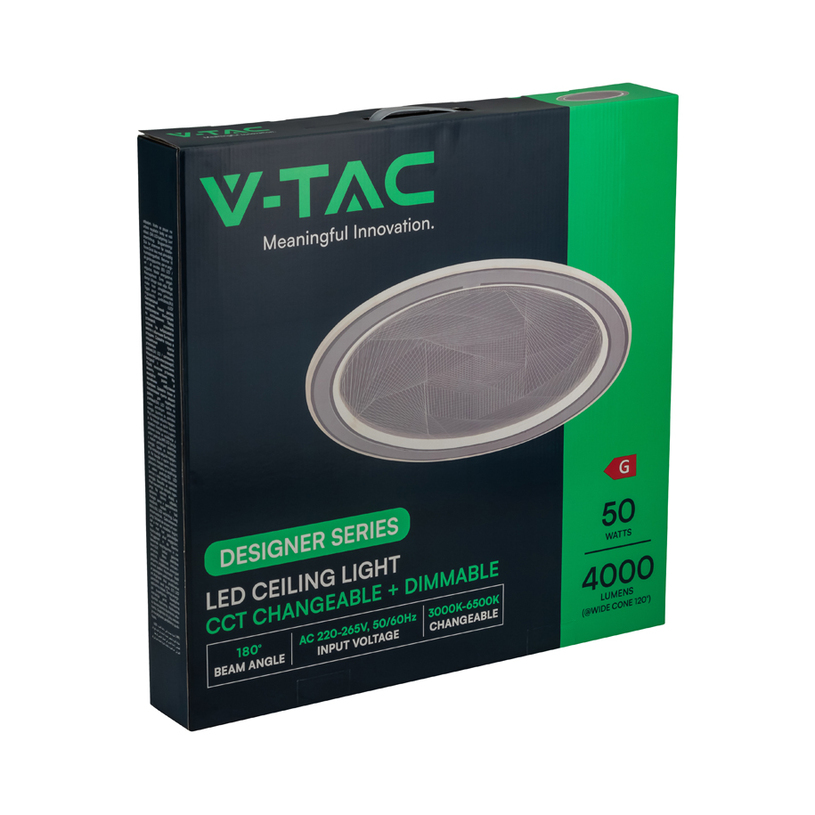 LED ПЛАФОН 50W ДУ СИВ 84032 V-TAC^^ LED ПЛАФОН 50W ДУ СИВ 84032 V-TAC^^